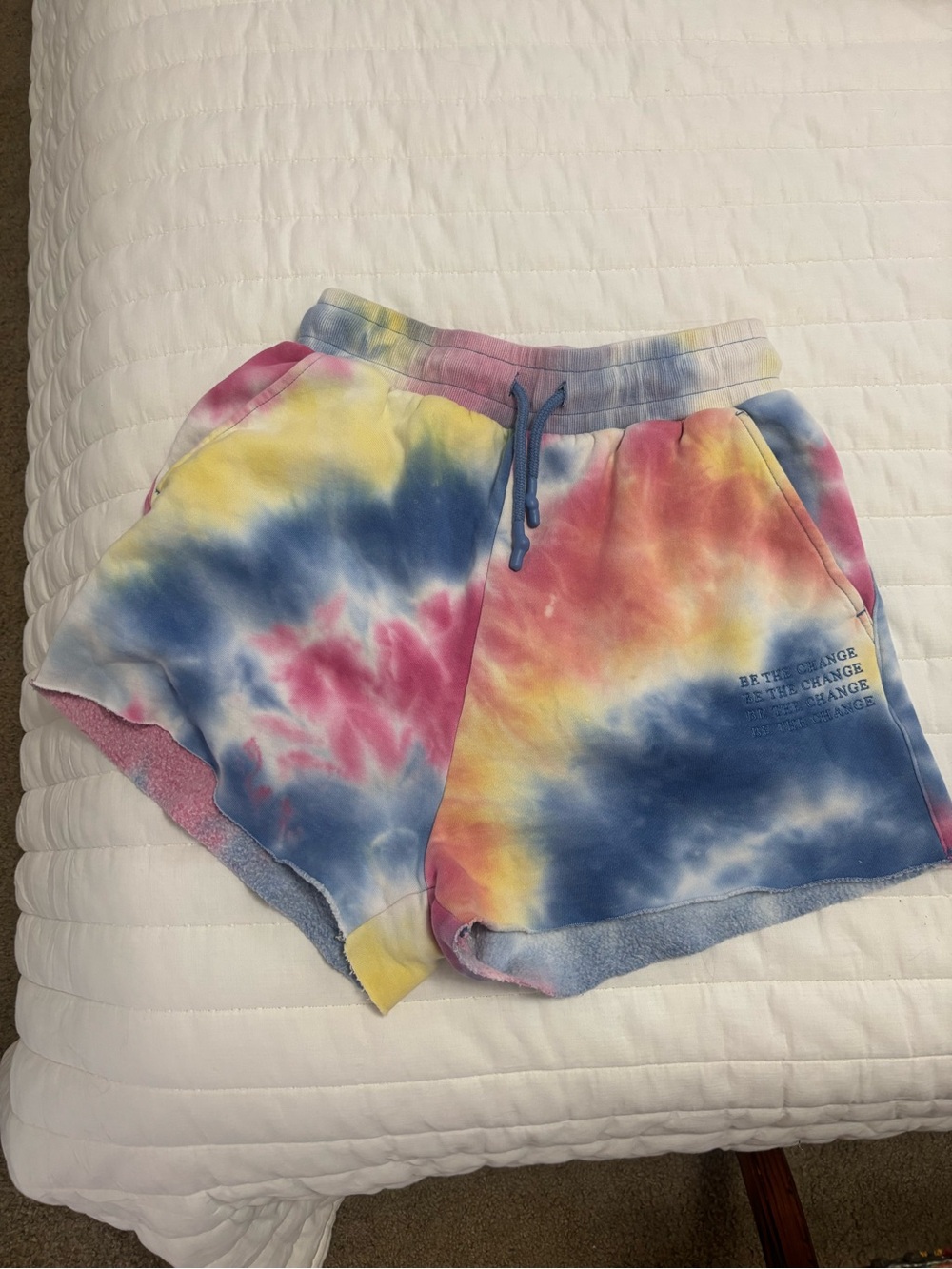 Vitality "Be the Change" tie dye sweat shorts size s-m